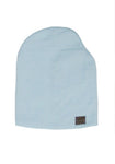 Girls' Light Blue Beanie with Brown Patch | 34/467-LB