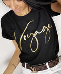 Classic 100% Cotton Italian T-Shirt with Voyage Print | HAL-190