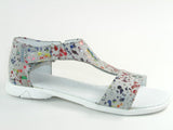 Kornecki Girls' Gray and Colorful Dots Open-toe Sandals | 3982