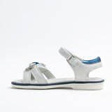 Wojtyłko Girls' Silver Open-toe Sandals | 3S2420-SI