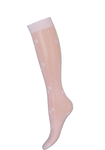 Gatta Girl's White Knee-high Socks With Rose | ALICE-W-11