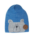 Spring Boys' Blue Jeans Beanie with Bear Print | 40/463-BJ