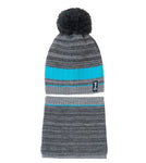 Boys' Dark Dark Gray and Blue Beanie and Tube Scarf Set | 40/517-DB