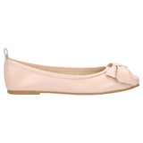 Wojas Powder Pink Leather Ballet Flats with Bow | 44007-54