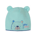 Boys' Mint Beanie with Bear Print ~ 12-24 months | 42/443-LGR