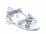 Kornecki Girls' Gray Open-toe Sandals with Flower | 4319