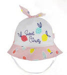 100% Cotton Summer Hat with Citrus Print and Chin Strap | 44/279