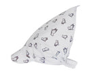 White 100% Cotton Summer Head Scarf with Visor, Back Band and Butterflies | 44/285