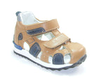 Kornecki Boys' Camel and Dark Blue Closed-toe Sandals | 4518