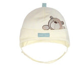 Boys' Tied Hat with Bear Print - 0-12 Months | 46/023-42