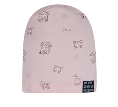 Spring Girls' Beanie with Cats and Dogs Pattern -1-3 Years | 46/049-46