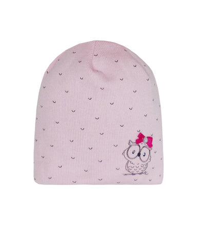 Spring Girls' Beanie with Owl Print ~ 2-10 years | 46/055