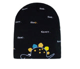 Boys' Black Beanie with Dinosaur Print ~ 4-5 years | 46/060-BL