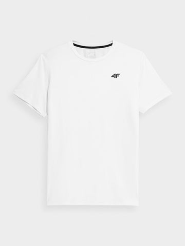 4F Men's White Training T-shirt with Logo | TSM259-W