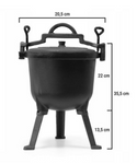 4 Liters Enameled Cast Iron Pot - Kociołek Emaliowany | 4074-4LEm