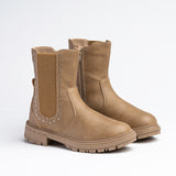 Wojtyłko Girls' Beige Insulated Ankle Boots | 5Z23013I