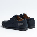 Wojtyłko Boys' Elegant Navy Blue Leather Oxfords | 3W1377GN