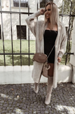 Beige Fuzzy Knitted Cardigan | MIA