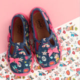 Befado Dark Blue School Slippers | 110P456