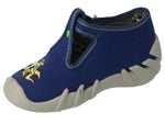 Befado Dark Blue School Slippers with Soccer Ball SPEEDY | 110P445