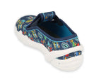 Befado Dark Blue School Slippers with Comic | 290X233