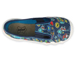 Befado Dark Blue School Slippers with Comic | 290X233