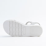 Wojtyłko Big Girls' Silver Open-toe Sandals with Stripes | 5S1149-SI