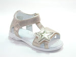 Kornecki Girls' Golden Open-toe Sandals with Star | 6304