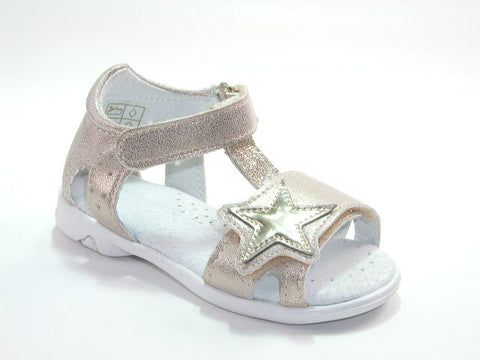 Kornecki Girls' Golden Open-toe Sandals with Star | 6304