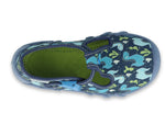 Befado Dark Blue School Slippers with Dinosaur Pattern SPEEDY | 110P448