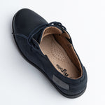 Wojtyłko Boys' Elegant Navy Blue Leather Oxfords | 3W1377GN