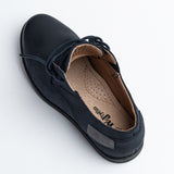 Wojtyłko Boys' Elegant Navy Blue Leather Oxfords | 3W1377GN