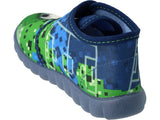 Befado Dark Blue School Slippers with Football Print FLEXI | 465P050