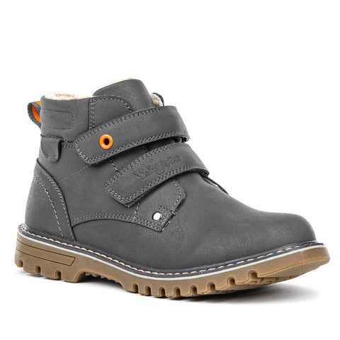 Wojtyłko Boys' Gray Insulated Ankle Boots | 5Z23015-G