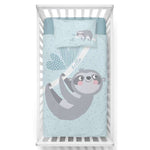 100% Cotton Kids' Double-Sided Duvet Set with Sloth - 100 x 135 cm | PPG-025