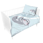 100% Cotton Kids' Double-Sided Duvet Set with Sloth - 100 x 135 cm | PPG-025