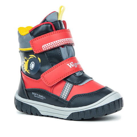 Wojtyłko Boys' Red and Black Waterproof Snow Boots | 3Z23031-R
