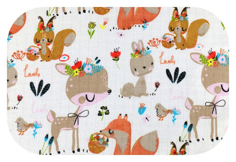 100% Cotton Baby Swaddle with Fairy Tale Animals - Pielucha | SSN-035