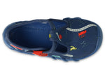 Befado Dark Blue School Slippers with Cars Pattern SPEEDY | 110P461