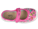 Befado Pink School Slippers with Comic Pattern | 114X483