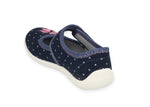 Befado Dark Blue School Slippers with Hearts | 945X465