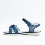 Wojtyłko Girls' Metallic Blue Open-toe Sandals | 3S2420-MB