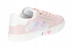 AC Big Girls' Light Pink Sneakers with Floral Pattern | 122/22-LP