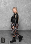 Girl's Black Eco Leather Biker Jacket | S-52