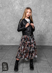 Girl's Black Eco Leather Biker Jacket | S-52