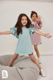 All For Kids Girls' Mint Ruffled Tunic Dress | S-150