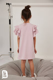 All For Kids Girls' Pink Ruffled Tunic Dress | S-150-P