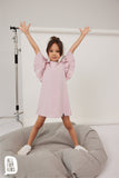 All For Kids Girls' Pink Ruffled Tunic Dress | S-150-P