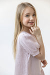 All For Kids Girl's Light Pink Cotton Dress | B&A-04
