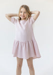 All For Kids Girl's Light Pink Cotton Dress | B&A-04